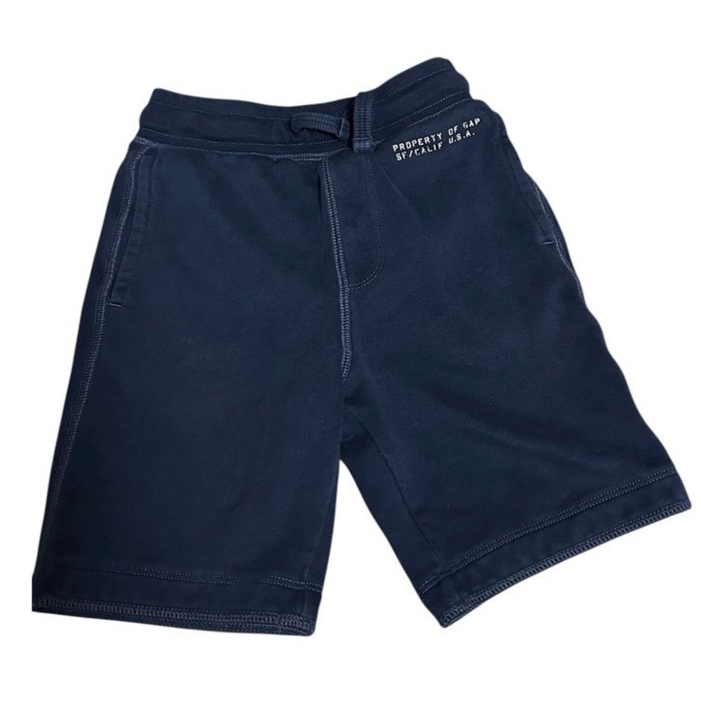 GAP Kids Navy Blue Sweat Shorts with Drawstring Size S 6-7